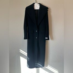 Calvin Klein Black Wool Coat